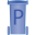 Blaue Tonne für Altpapier